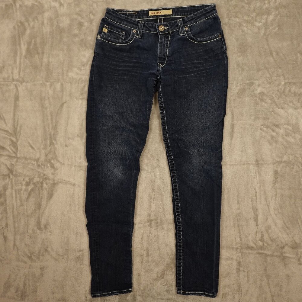 Big Star jeans mid rise skinny women's 29R dark wash blue western